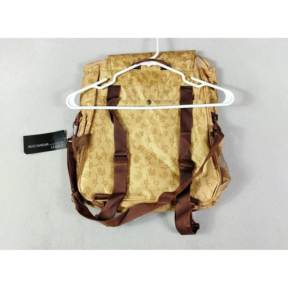 Rocawear Beige 16in Backpack Soft Case Adjustable Straps Unisex Daypack Bag‎